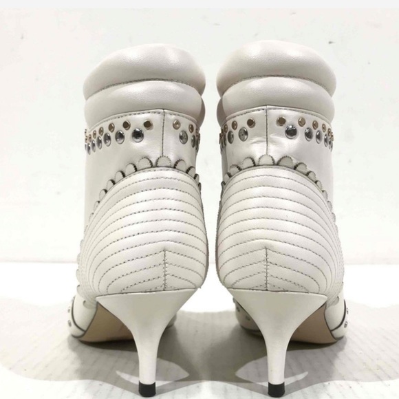 Coach X Tabitha Simmons Jaden Lace Up Booties in Chalk, Size 5 - Picture 8 of 13